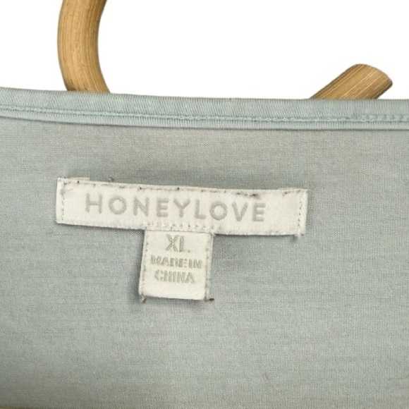 HoneyLove Blisswear Pajama Set with Mesh Panel Detail Glacier Blue Size XL - Picture 14 of 16